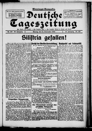 Deutsche Tageszeitung vom 11.09.1916