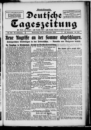 Deutsche Tageszeitung vom 14.09.1916