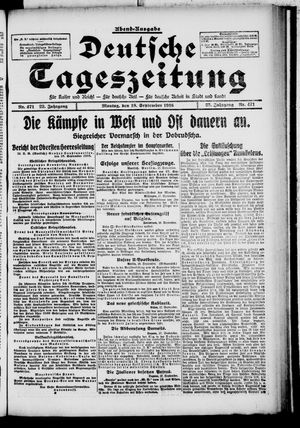 Deutsche Tageszeitung vom 18.09.1916