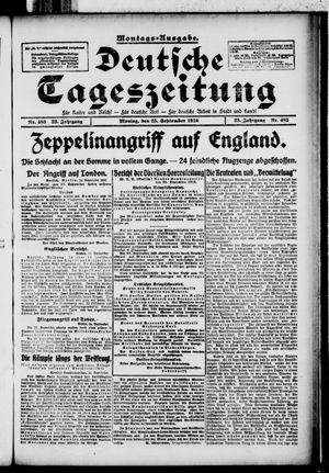 Deutsche Tageszeitung on Sep 25, 1916
