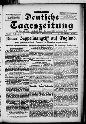 Deutsche Tageszeitung vom 27.09.1916