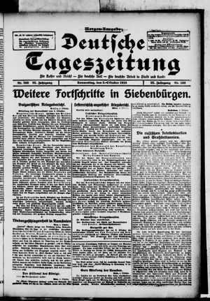 Deutsche Tageszeitung vom 05.10.1916