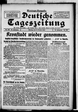 Deutsche Tageszeitung vom 09.10.1916