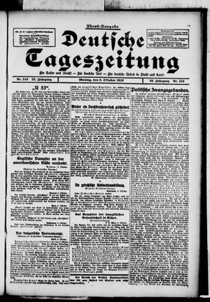 Deutsche Tageszeitung vom 09.10.1916