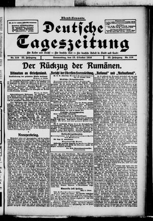 Deutsche Tageszeitung vom 12.10.1916