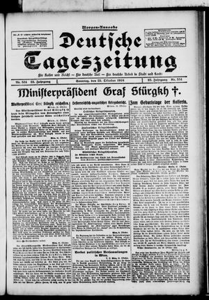 Deutsche Tageszeitung vom 22.10.1916