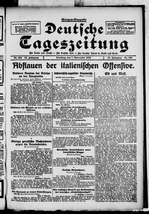 Deutsche Tageszeitung vom 07.11.1916