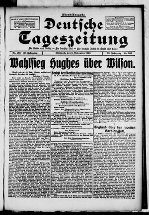 Deutsche Tageszeitung vom 08.11.1916