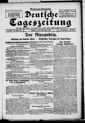 Deutsche Tageszeitung on Nov 27, 1916