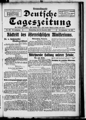 Deutsche Tageszeitung vom 14.12.1916