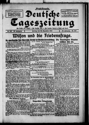 Deutsche Tageszeitung vom 22.12.1916