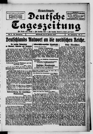 Deutsche Tageszeitung on Jan 3, 1917