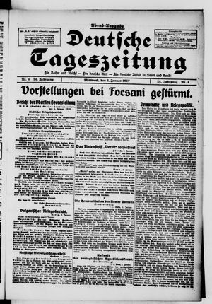 Deutsche Tageszeitung on Jan 3, 1917