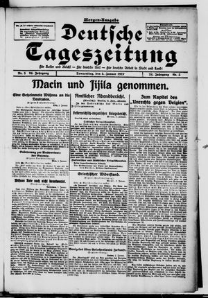 Deutsche Tageszeitung vom 04.01.1917