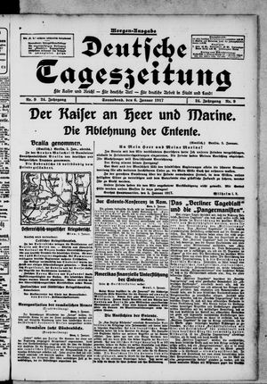 Deutsche Tageszeitung on Jan 6, 1917