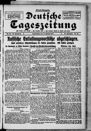 Deutsche Tageszeitung vom 11.01.1917