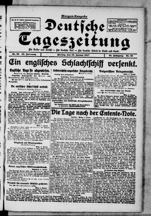 Deutsche Tageszeitung on Jan 12, 1917