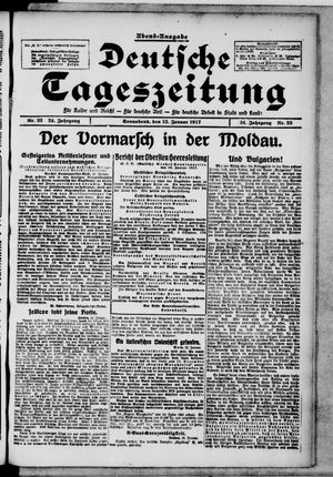 Deutsche Tageszeitung on Jan 13, 1917
