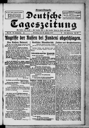 Deutsche Tageszeitung on Jan 16, 1917