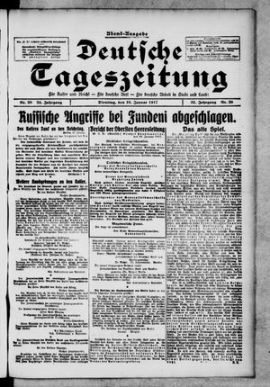 Deutsche Tageszeitung on Jan 16, 1917