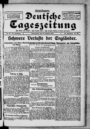 Deutsche Tageszeitung vom 18.01.1917