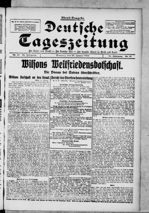 Deutsche Tageszeitung on Jan 23, 1917