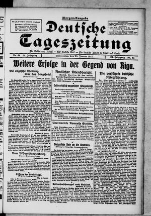 Deutsche Tageszeitung vom 25.01.1917