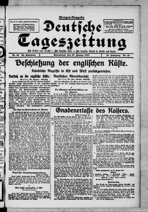 Deutsche Tageszeitung on Jan 27, 1917