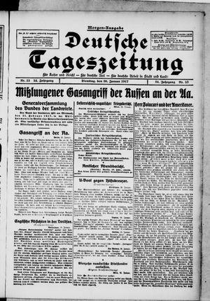 Deutsche Tageszeitung vom 30.01.1917