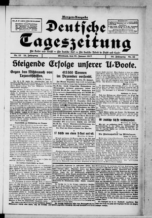 Deutsche Tageszeitung vom 31.01.1917