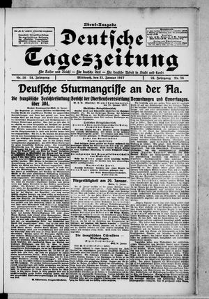 Deutsche Tageszeitung vom 31.01.1917