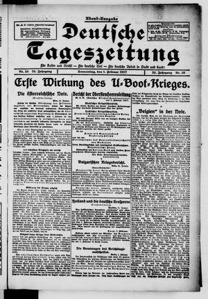 Deutsche Tageszeitung on Feb 1, 1917