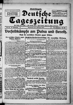 Deutsche Tageszeitung on Feb 7, 1917