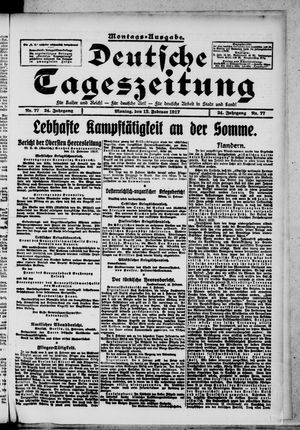 Deutsche Tageszeitung vom 12.02.1917