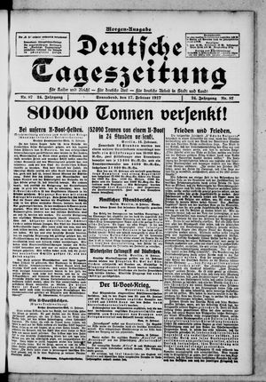 Deutsche Tageszeitung vom 17.02.1917