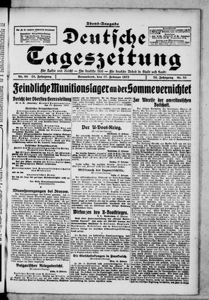 Deutsche Tageszeitung vom 17.02.1917