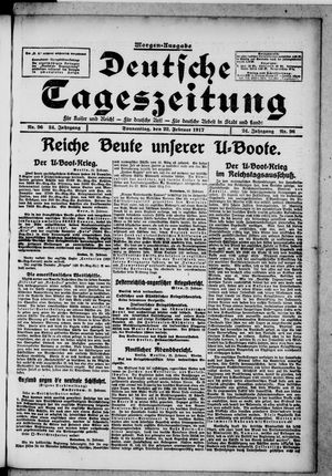 Deutsche Tageszeitung vom 22.02.1917
