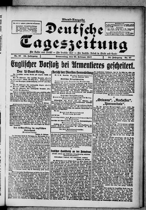 Deutsche Tageszeitung vom 22.02.1917