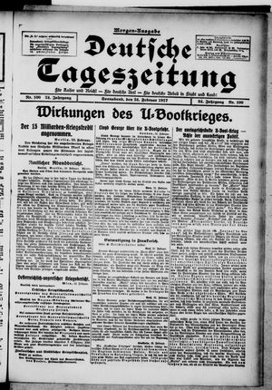 Deutsche Tageszeitung vom 24.02.1917