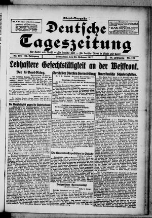 Deutsche Tageszeitung vom 24.02.1917