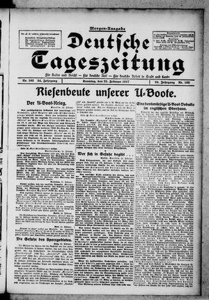 Deutsche Tageszeitung vom 25.02.1917