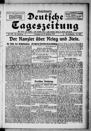 Deutsche Tageszeitung vom 27.02.1917