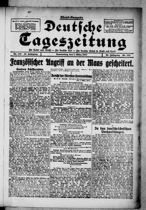 Deutsche Tageszeitung on Mar 1, 1917