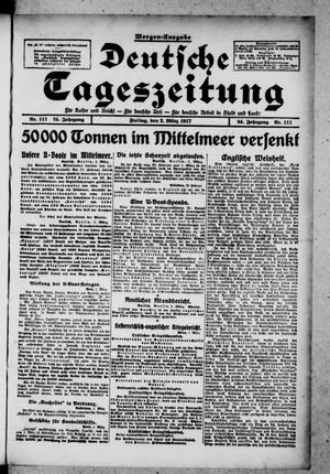 Deutsche Tageszeitung on Mar 2, 1917