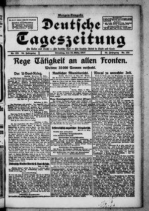 Deutsche Tageszeitung on Mar 13, 1917