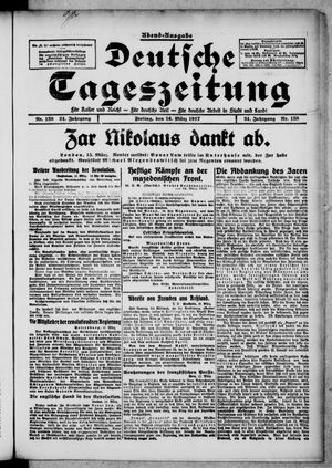 Deutsche Tageszeitung on Mar 16, 1917