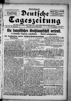 Deutsche Tageszeitung vom 20.03.1917