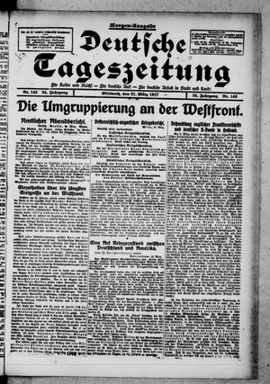Deutsche Tageszeitung on Mar 21, 1917