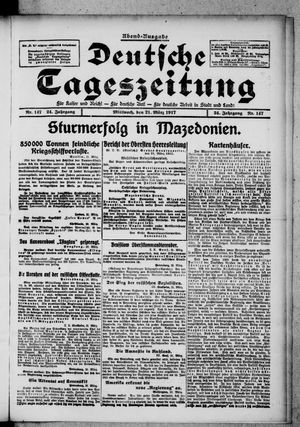 Deutsche Tageszeitung on Mar 21, 1917