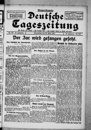 Deutsche Tageszeitung vom 22.03.1917